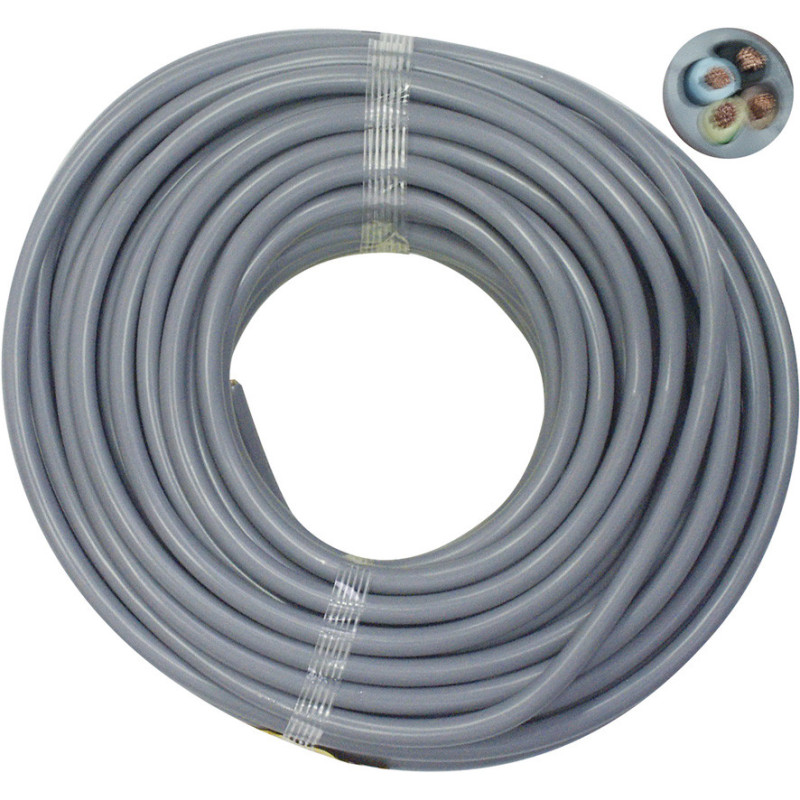 COURONNE DE 25 MÈTRES DE CÂBLE ÉLECTRIQUE 4 X 1,5 mm² MULTICONDUCTEURS