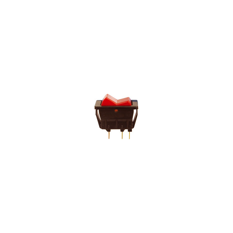 INTERRUPTEUR À BASCULE 18,3 X 36,3 mm 24V - 12A 3 BROCHES AVEC TÉMOIN ROUGE
