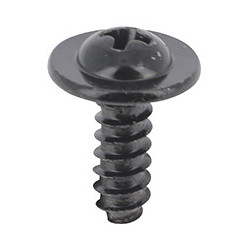 LANGE BREDE SCHROEF MET POZIDRIV-KOP ZWART ZINK Ø 5 x 16 mm