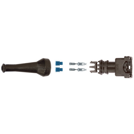 2-PIN CONNECTOR MET TERMINALS (0,5 → 1 mm²) IN SET VOOR SENSOR EN INJECTOR