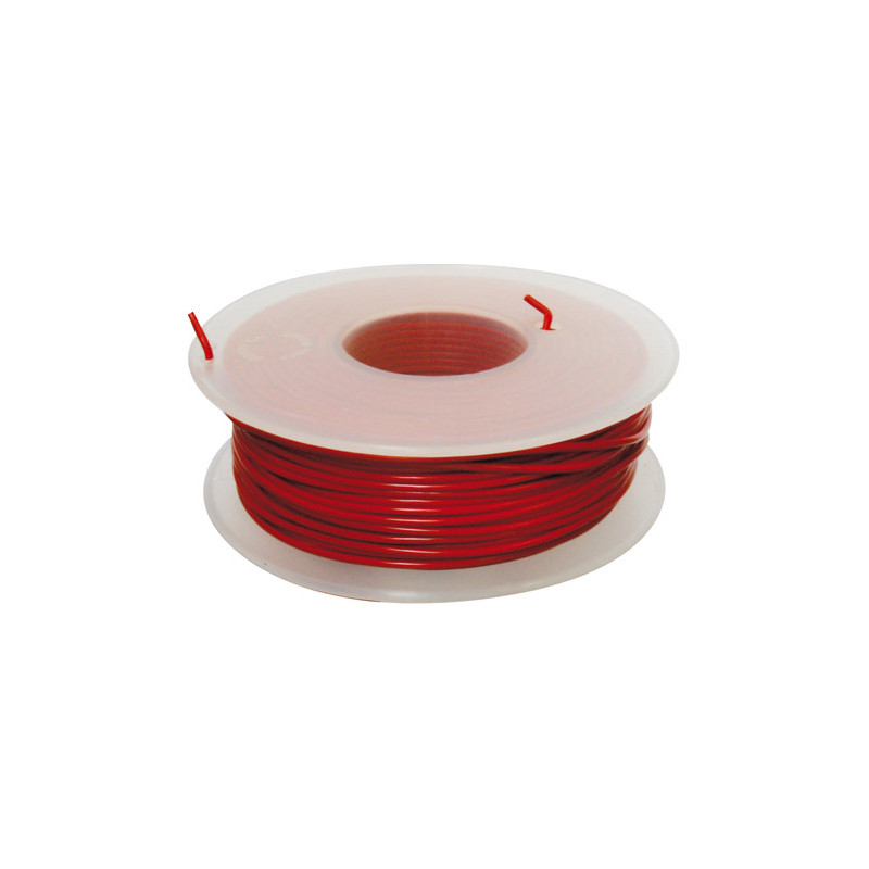 SPOEL MET 50 M VOEDINGSKABEL  1 mm² ROOD