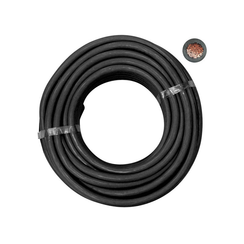 CROWN OF 25 METERS ELECTRIC WIRE 35 mm² BLACK FOR BATTERY