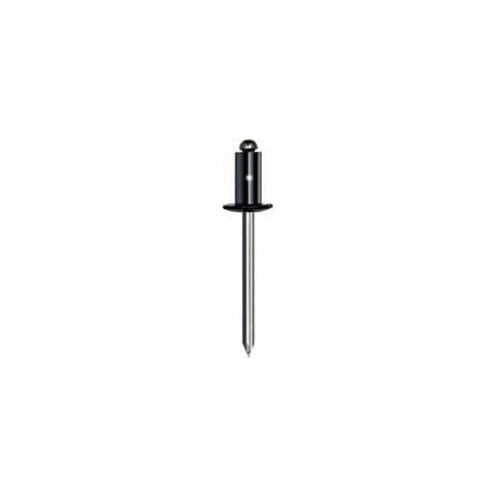 BLACK ALUMINIUM ALLOY RIVET Ø 6,4 X 12 mm DOOR AND BODYWORK
