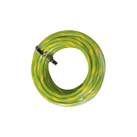 ELEKTROKABEL EINADRIG 5 M GEROLLT 2 mm²  GELB/GRÜN