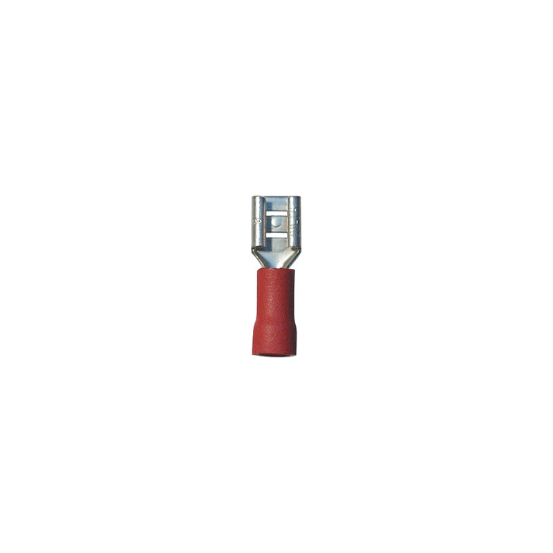 SIMPLE CRIMP FEMALE PRE-INSULATED FLAT TERMINAL 4,8 X 0,8 mm (0,3 → 1,5 mm²)