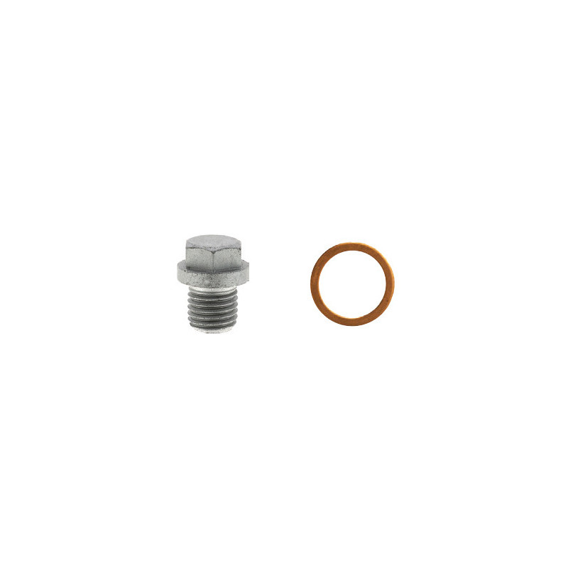 OLIE-AFTAPPLUG  M12-1,50 X 12 mm MET ONGEMONTEERDE AFDICHTINGSRING
