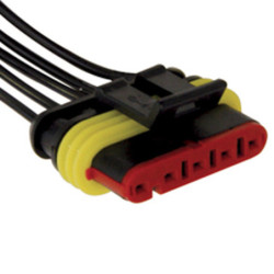 CONNECTEUR PRÉ-CÂBLÉ 5 VOIES MÂLE 1 mm² SÉRIE 1,5 ÉTANCHE