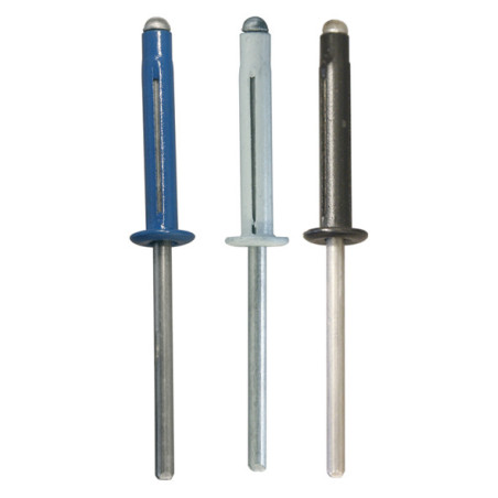 ASSORTMENT OF PAINTED SPREADING RIVETS Ø 4 X 25 mm NUMBERPLATE