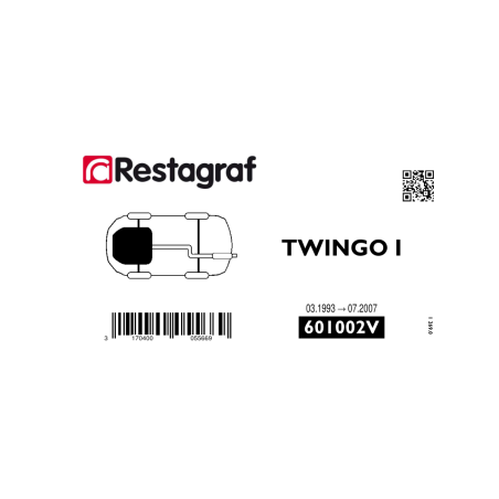 Befestigungsset für motorabdeckung (unten) TWINGO I 03.1993 → 07.2007