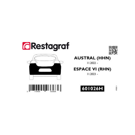Befestigungssatz für die hintere stoßstange AUSTRAL 11.2022 → / ESPACE VI 11.2023→