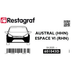 Befestigungssatz für die vordere stoßstange AUSTRAL (HHN) Phase2  04.2025 → / ESPACE VI (RHN) Phase2  04.2025 →