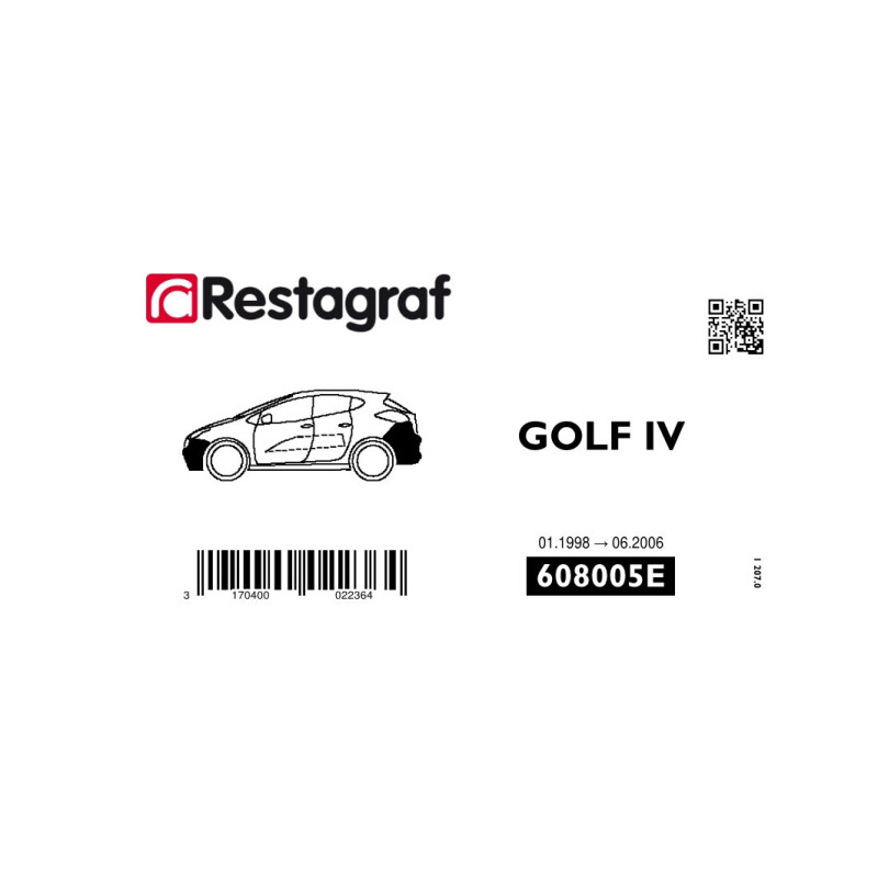 Fasteners kit for front-rear bumper GOLF IV All versions except rear bumper Variant 01.1998 → 05.2004