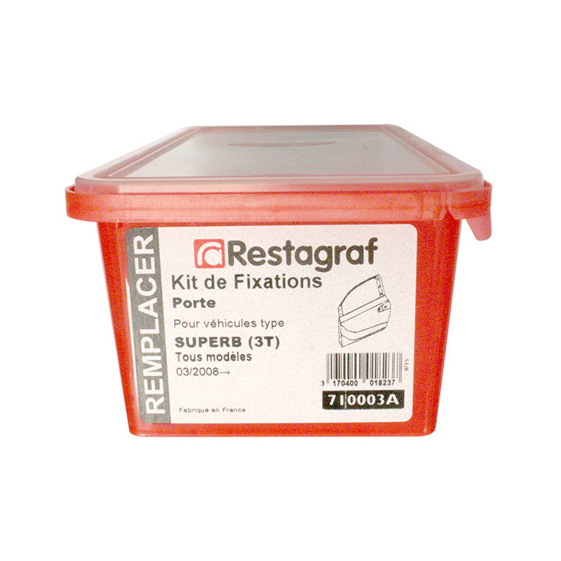 Kit met bevestigingsmateriaal voor Portier SUPERB (3T) Alle modellen 03.2008 → 02.2015