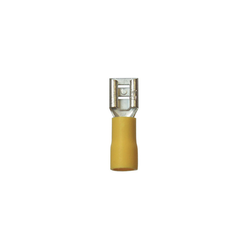 SIMPLE CRIMP FEMALE PRE-INSULATED FLAT TERMINAL 6,35 x 0,8 mm (2,6 → 6 mm²)