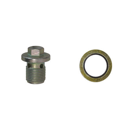 OLIE-AFTAPPLUG  M18-1,50 X 22 mm MET ONGEMONTEERDE AFDICHTINGSRING