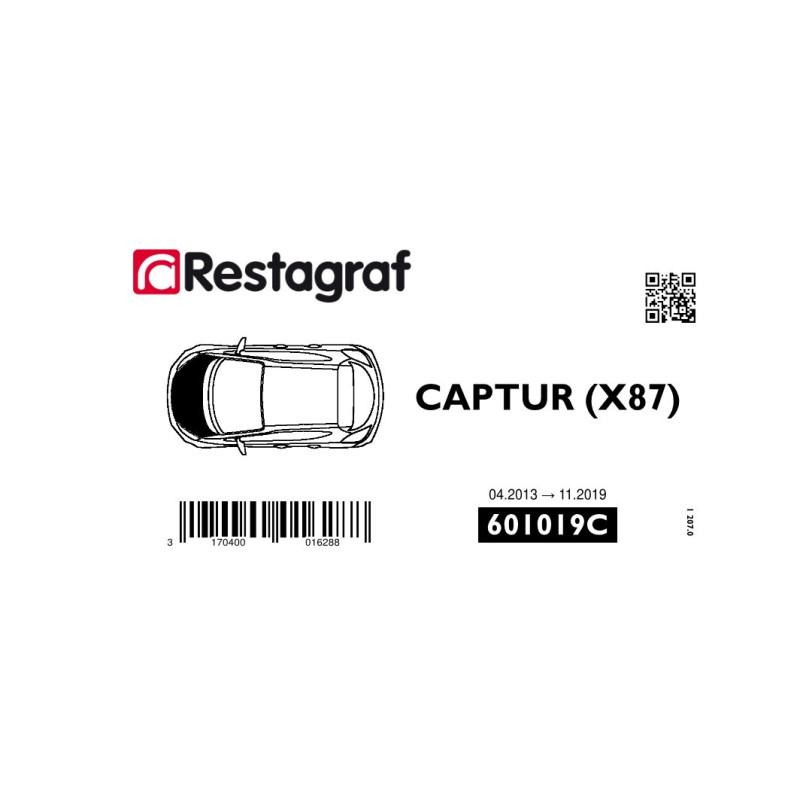 Bevestigingsset voor motorkap CAPTUR Alle versies 04.2013 → 11.2019