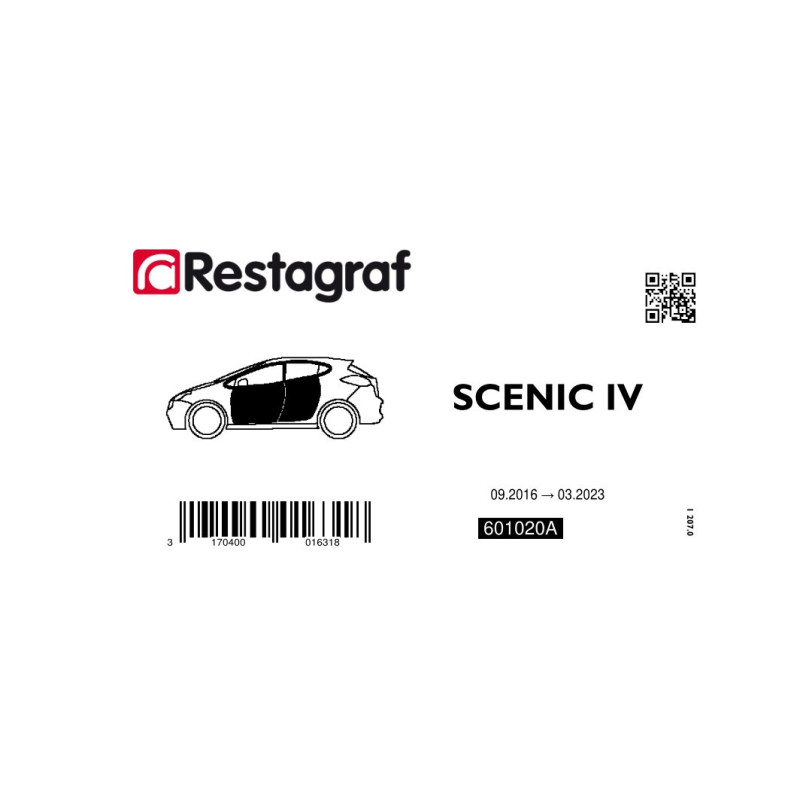 Kit de Fixations pour portes SCENIC IV Toutes versions 09.2016 → 03.2023