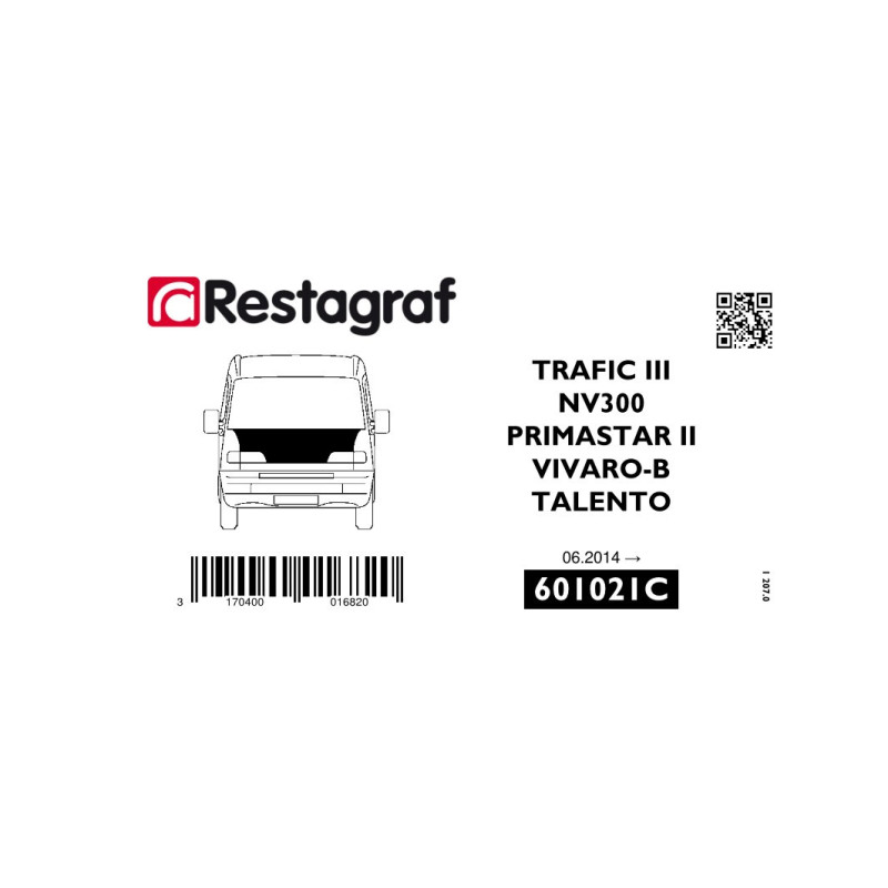 Fasteners kit for bonnet TRAFIC III All versions 06.2014 →