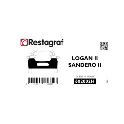 Fasteners kit for rear bumper LOGAN berline II 01.2013 → 10.2020 / SANDERO II 01.2013 → 10.2020