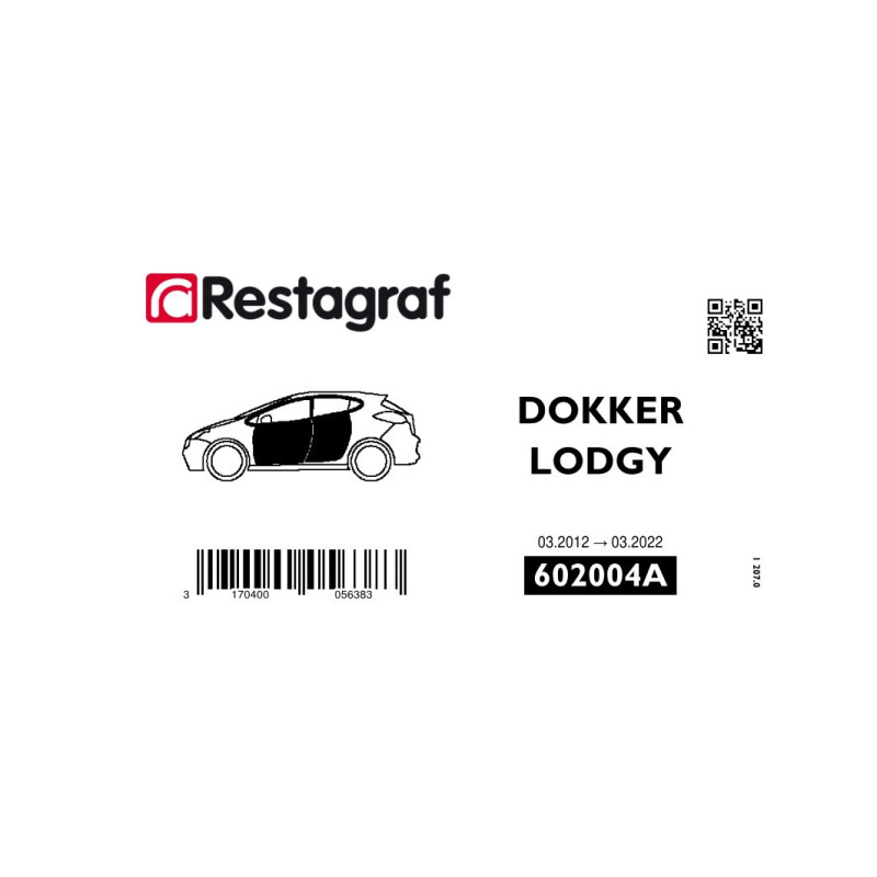 Bevestigingsset voor deuren DOKKER / LODGY 03.2012 → 03.2022