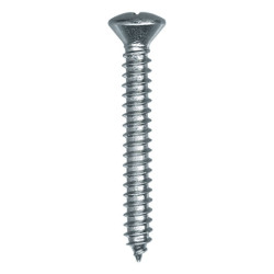 ZELFTAPPENDE SCHROEF MET GEWELFDE VERZONKEN KOP POZI WIT ZINK Ø 4,8 X 38 mm DIN 7983