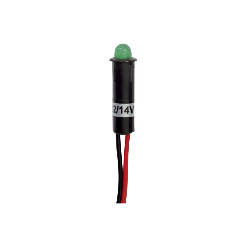 GROEN INDICATIELAMPJE  Ø 6,5 mm 12/14 V LED