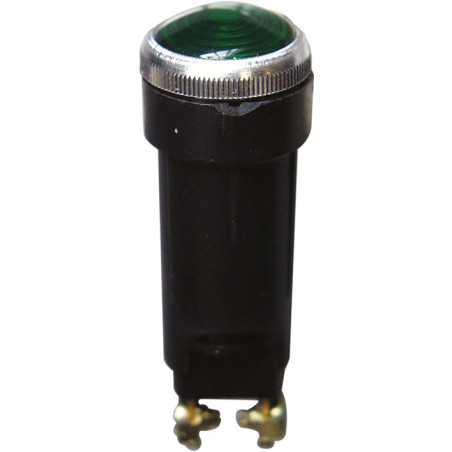 VOYANT LUMINEUX VERT Ø 18 mm 12V - 2 W (AVEC AMPOULE)