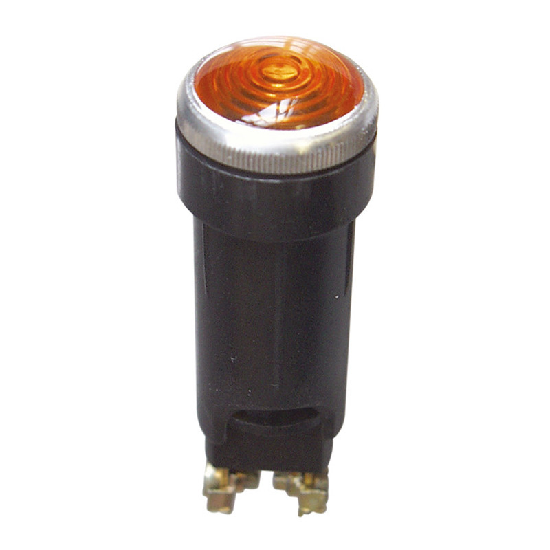 VOYANT LUMINEUX ORANGE Ø 18 mm 12V - 2 W (AVEC AMPOULE)