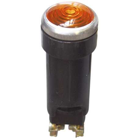 VOYANT LUMINEUX ORANGE Ø 18 mm 12V - 2 W (AVEC AMPOULE)