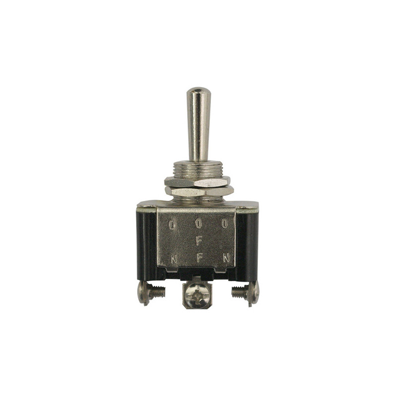 INTERRUPTEUR À LEVIER Ø 12 mm 12V - 15A / 3 BORNES À VIS