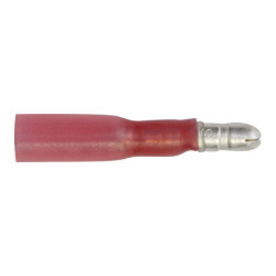 HEAT-SHRINKABLE MALE PRE-INSULATED CYLINDRICAL TERMINAL Ø 4 mm (0,3 → 1,5 mm²)