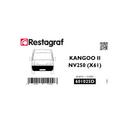 Fasteners kit for front bumper KANGOO II (Phase 2) 03.2013 → 03.2022 / NV250 12.2019→ 12.2021