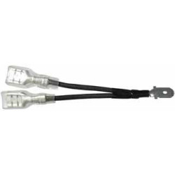 Y-ABZWEIG 6,35 X 0,8 MM, 1 STECKER AUF 2 BUCHSEN