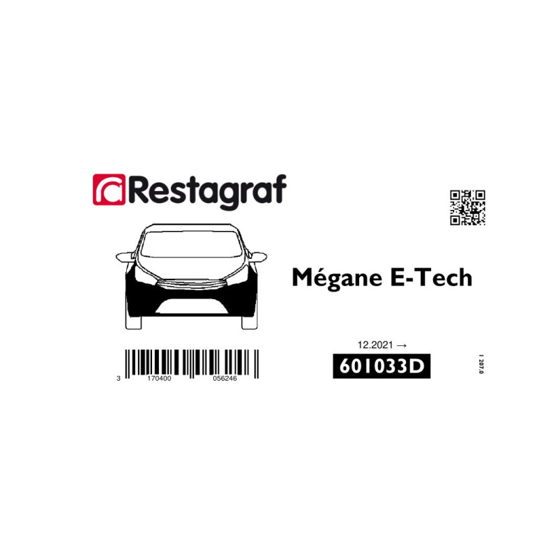 Kit de Fixations pour bouclier AV MEGANE E-TECH (XCB) Toutes versions 12.2021 →