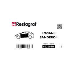 Bevestigingsset voor deuren LOGAN I / SANDERO I 06.2005 → 12.2012