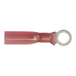 HEAT-SHRINKABLE RED PRE-INSULATED ROUND TERMINAL Ø 5 mm (0,3 → 1,5 mm²)