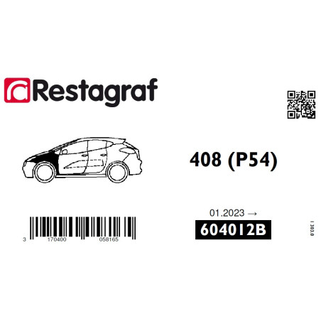 Bevestigingsset voor voorvleugel 408 (P54) 01.2023 →