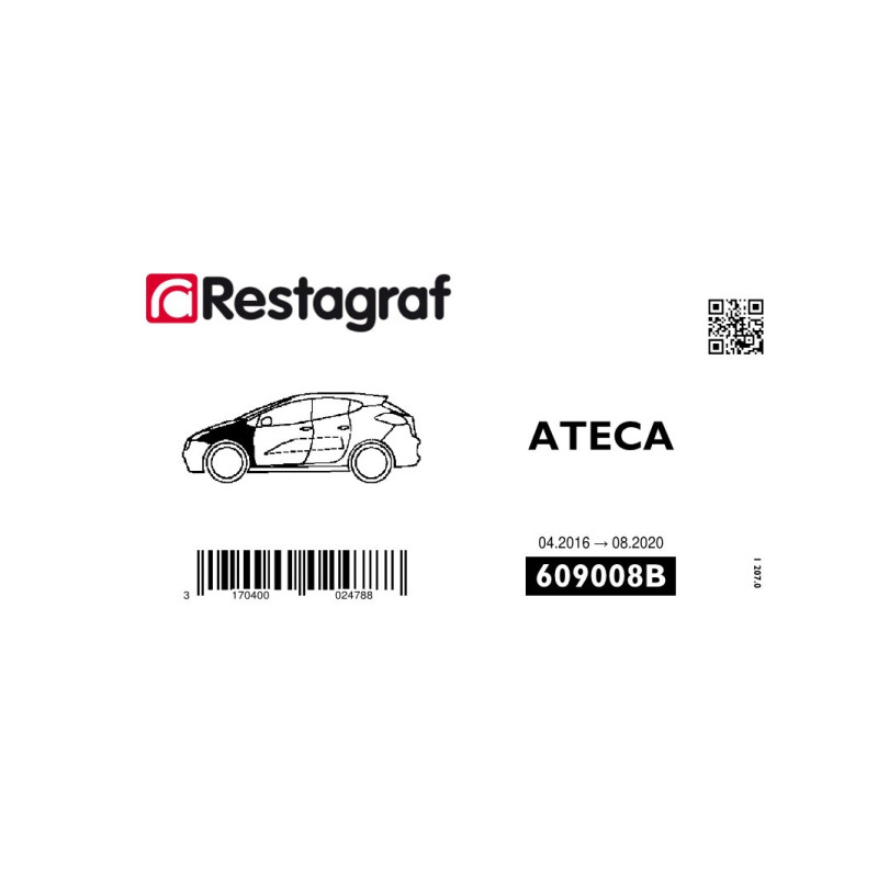 Fasteners kit for front fender ATECA (575) (Phase 1) 04.2016 → 08.2020