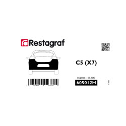Fasteners kit for rear bumper C5 (X7) All versions 04.2008 → 06.2017
