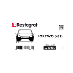 Kit de Fixations pour bouclier AV FORTWO 454 Toutes versions 11.2014 → 04.2024