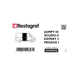 Fasteners kit for sliding side doors EXPERT 3 / JUMPY III / SCUDO II / PROACE I 01.2007 → 09.2016