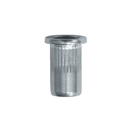 ÉCROU À SERTIR ALUMINIUM FÛT ROND M6-1.00 / 0,5 → 3 mm