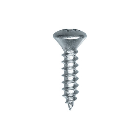 ZINC PLATED POZIDRIV RAISED COUNTERSUNK HEAD SELF TAPPING SCREW Ø 4,8 X 19 mm DIN 7983
