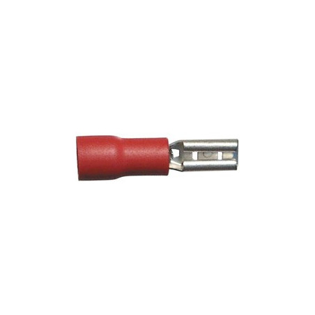 VERSTEVIGDE, VOORGEÏSOLEERDE, VROUWELIJKE, PLATTE KABELSCHOEN  2,8 X 0,5 mm (0,3 → 1,5 mm²)