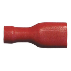 VERSTEVIGDE, GEÏSOLEERDE, VROUWELIJKE, PLATTE KABELSCHOEN  6,35 x 0,8 mm (0,3 → 1,5 mm²)