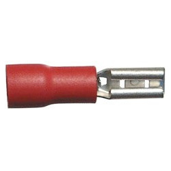 VERSTEVIGDE, VOORGEÏSOLEERDE, VROUWELIJKE, PLATTE KABELSCHOEN  2,8 X 0,5 mm (0,3 → 1,5 mm²)