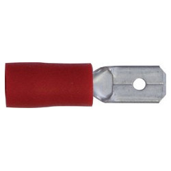 COSSE PLATE PRÉ-ISOLÉE MÂLE RENFORCÉE 4,8 X 0,8 mm (0,3 → 1,5 mm²)