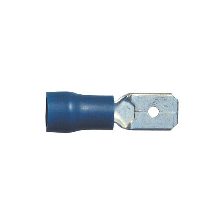 COSSE PLATE PRÉ-ISOLÉE MÂLE RENFORCÉE 6,35 x 0,8 mm (1 → 2,5 mm²)