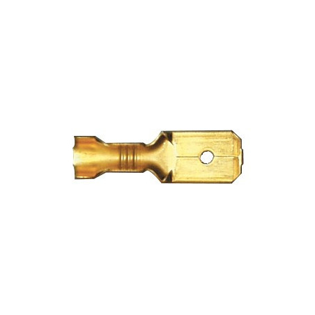 COSSE PLATE NUE MÂLE 6,35 x 0,8 mm (1 → 2,5 mm²)