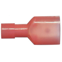MÄNNLICH VOLLISOLIERT FLACHSTECKHÜLSE KABELSCHUH 6,35 X 0,8 mm (0,3 → 1,5 mm²)